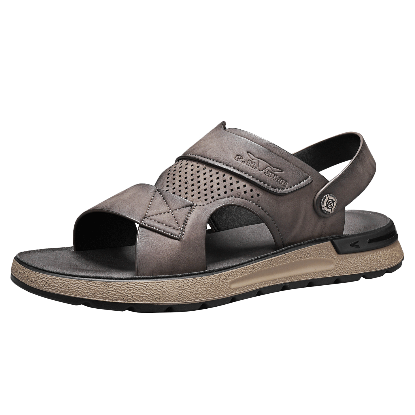 G.N.Shi Jia Men's Shoes, Summer New Style, Soft Sole, Breathable Casual Sandals, Outdoor Dual-Use Beach Shoes, Versatile Commuter Slippers for Me