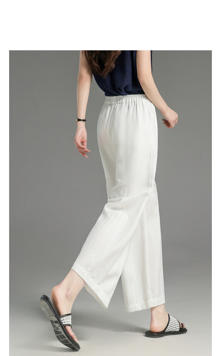 Demana [with Linen Lyocell] Summer Cropped Carrot Pants Intellectual Style Pleated Waist Slimming Casual Pants for Women Premium Feel 11