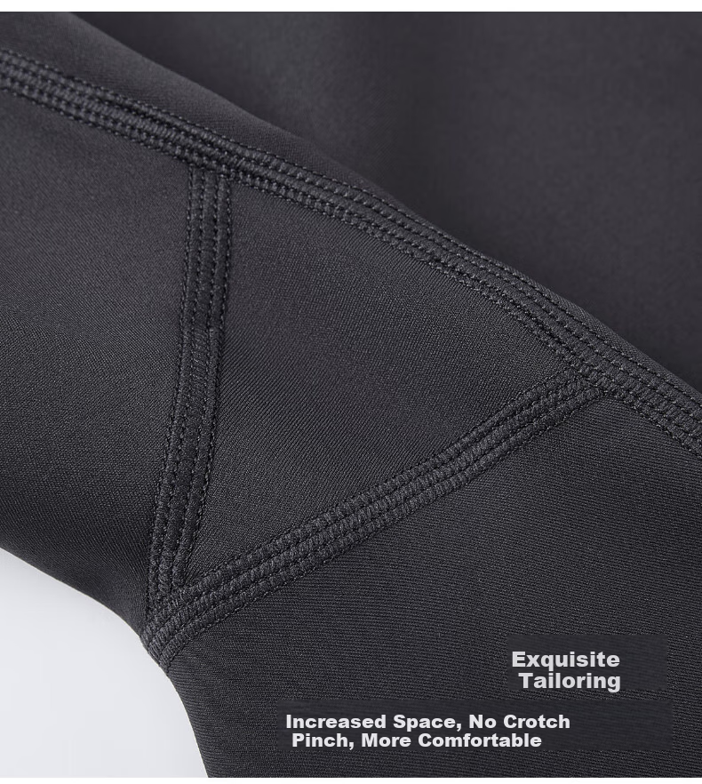 LangSha Women's Sharkskin Lycra 7A Antibacterial Fleece-Lined Thickened Winter New Seamless Yoga Thermal Leggings Carbon Gray 21
