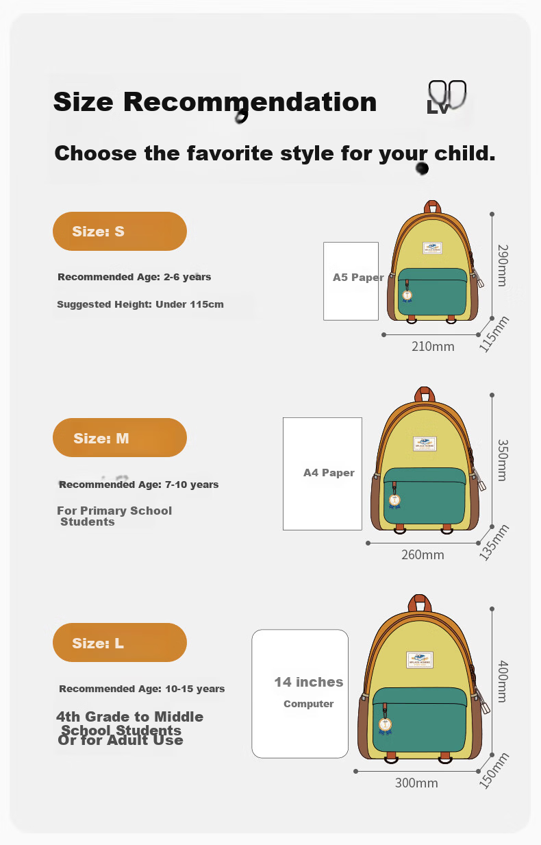 MR.ACE HOMME KIDS Outdoor Lightweight Travel Backpack Kindergarten Primary School 2026 New Melon Oolong S Size School Bag Backpack 8