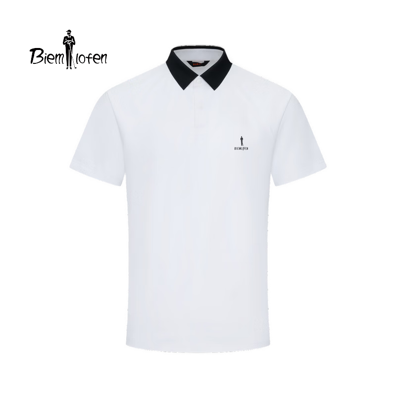 Biyinlefen Refreshing Comfortable Skin-friendly Spring Summer Men's Casual Sports Outdoor Polo Shirt with Short Sleeves and Turn-down Collar