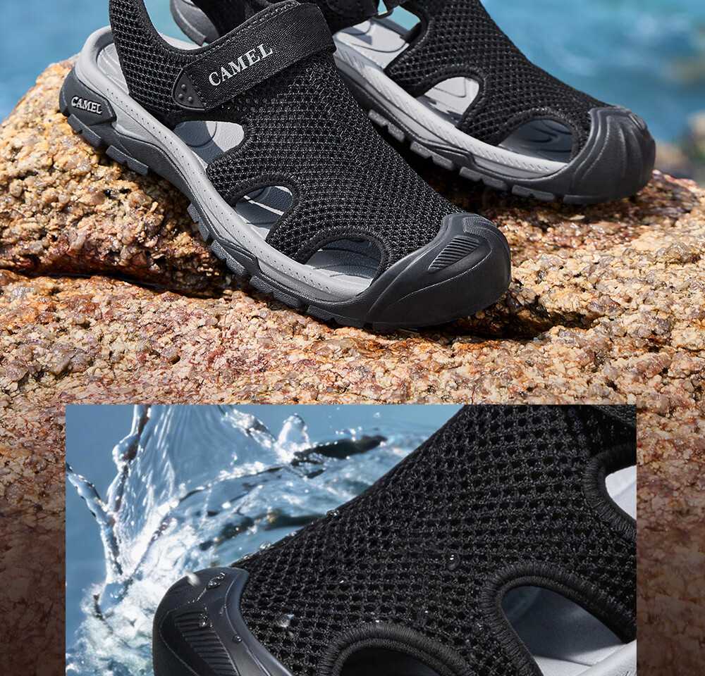 CAMEL Summer Open-Toe Breathable Outdoor Sports Casual Beach Hiking Sandals G16M307030 Gray Size 41 7