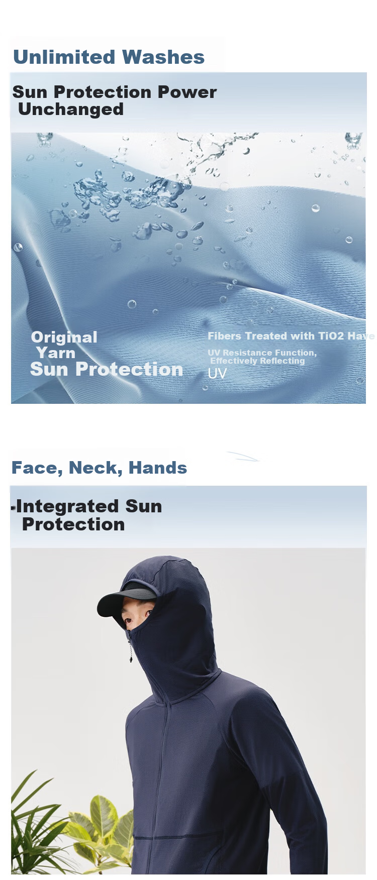 JD Jingzao Unisex Ice Silk Sunscreen Jacket Spring Summer UV Protection Ultra-thin Breathable Outdoor Coat Mist Gray Blue XL 6