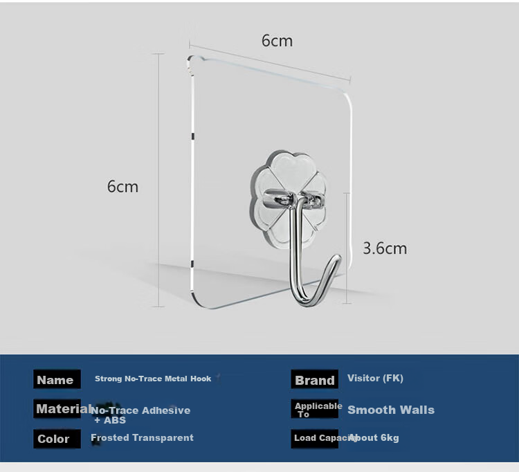 FK Invisible Hooks Wall Mounting Kit No Drilling Required Heavy Duty Load-Bearing Hooks for Pictures, Frames, Wedding Photos, 40-Piece Set 11
