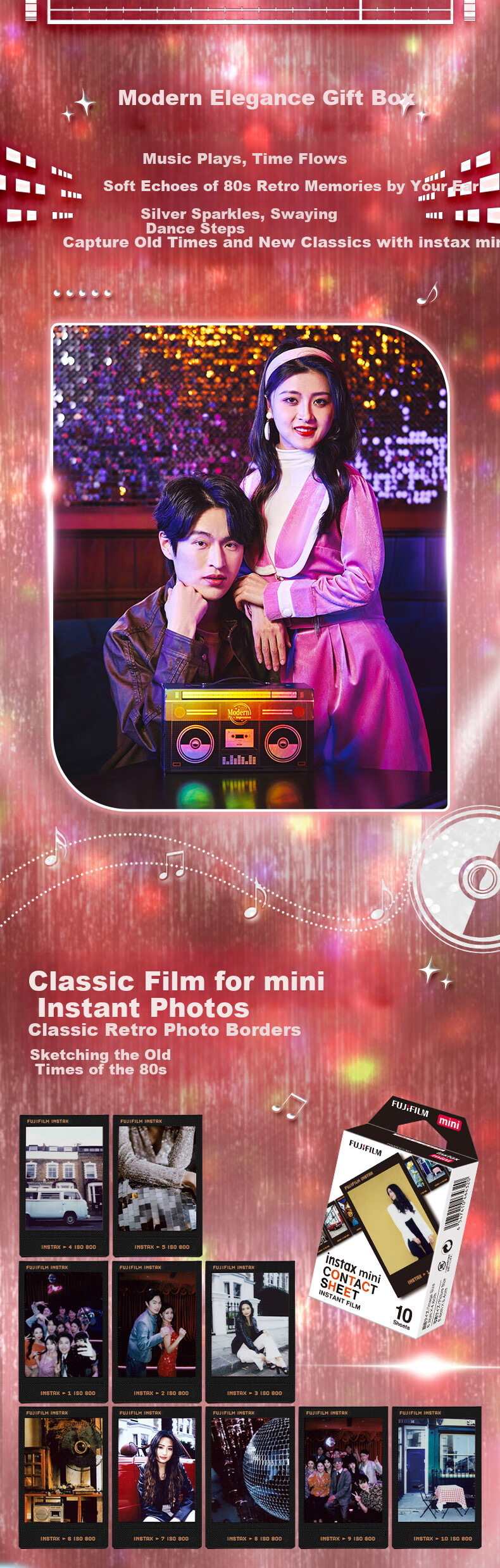 INSTAX Fujifilm Instant Camera mini41™ Modern Chic Gift Box Set 2