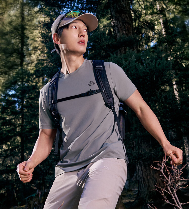Pelliot Outdoor Quick-Dry T-Shirt Unisex Spring Summer Antibacterial Moisture-Wicking Sun Protection Short Sleeve Hiking Mountaineering Lightweight Top 116215078 7