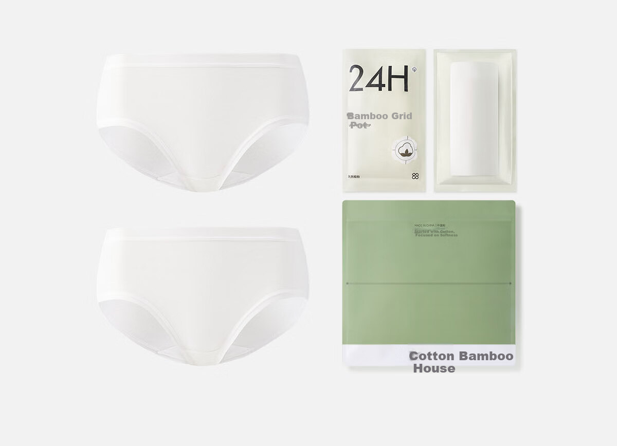 Mianzhuwu Disposable Women's Cotton Underwear Travel Wash-Free Portable Daily Use Sterile Individually Packaged Menstrual Postpartum Shorts 8 Pieces 23