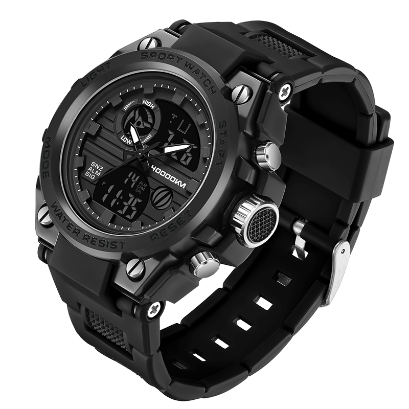 40,000 Kilometers Men's Electronic Mechanical Style Sports Student Watch for High School and Military Enlistment Gift