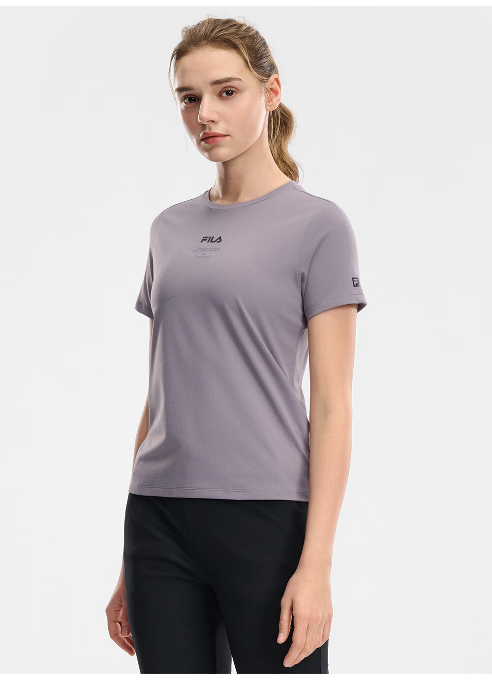 FILA Official Colorful Women's Short Sleeve T-Shirt 2026 Summer Moisture-Wicking Quick-Dry Fitness Sports Yoga Running Tee 44