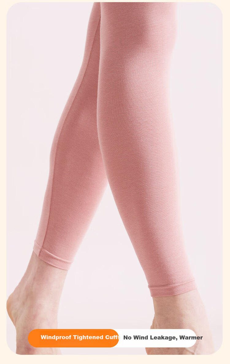 COVER ORANGE Women's Thermal Underwear Modal 7A Antibacterial High Elastic Slim Fit Skin-Friendly Seamless Base Layer Set 16