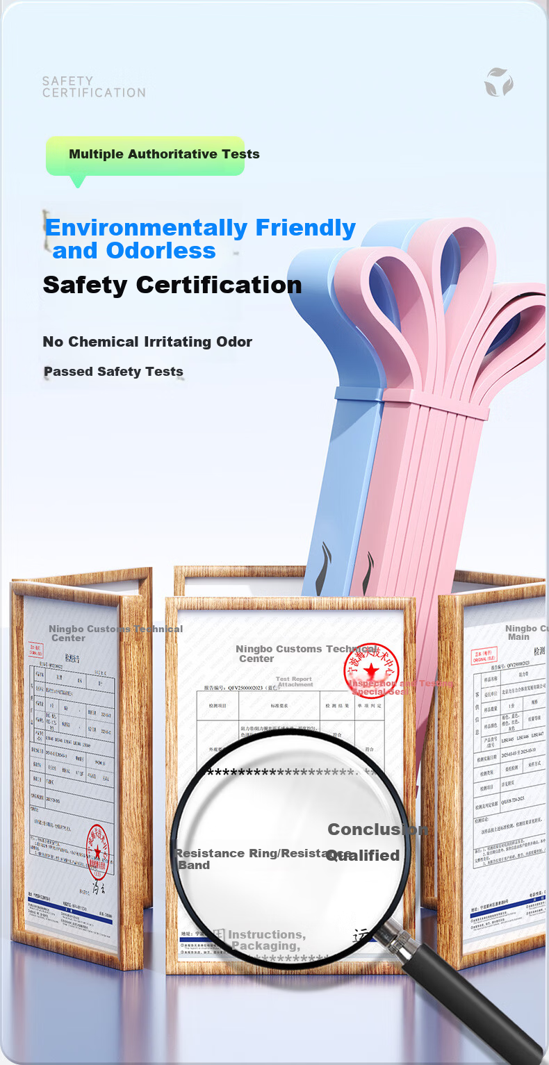 LI-NING Elastic Fitness Resistance Band for Men and Women Pull-Up Bar Leg Training Yoga Stretching Strength Training Pink 8