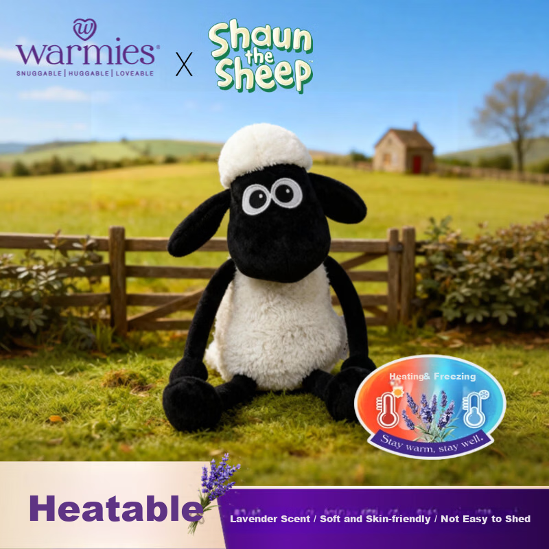 AiWarmies Shaun the Sheep Lavender Scented Plush Soothing Toy Heatable and Freezable
