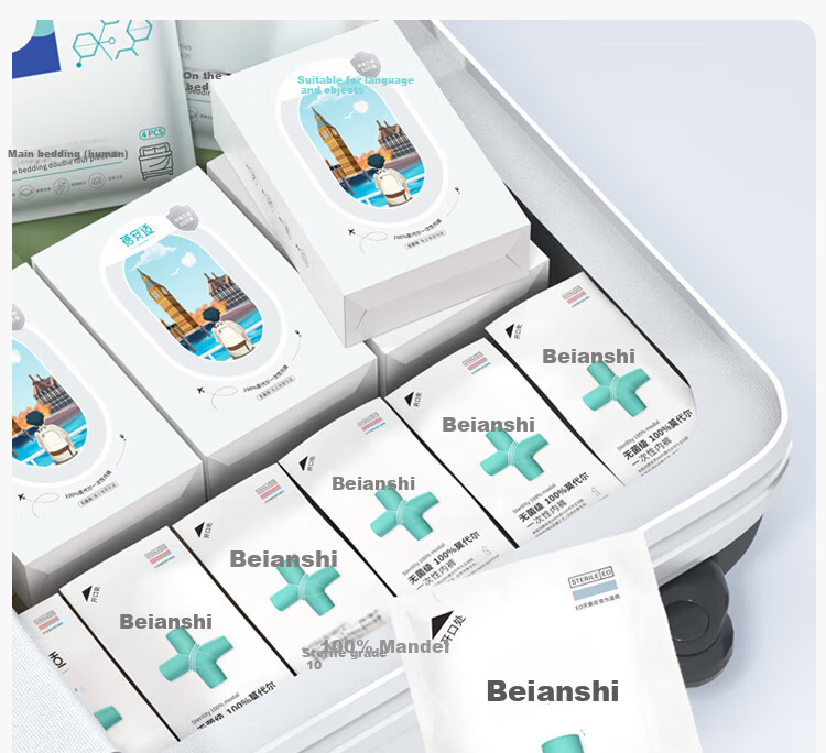 Beianshi Disposable Men's Boxer Briefs Modal Sterilized Wash-Free Travel Portable 6-Pack Smoke Gray + Gray Blue 3XL 26
