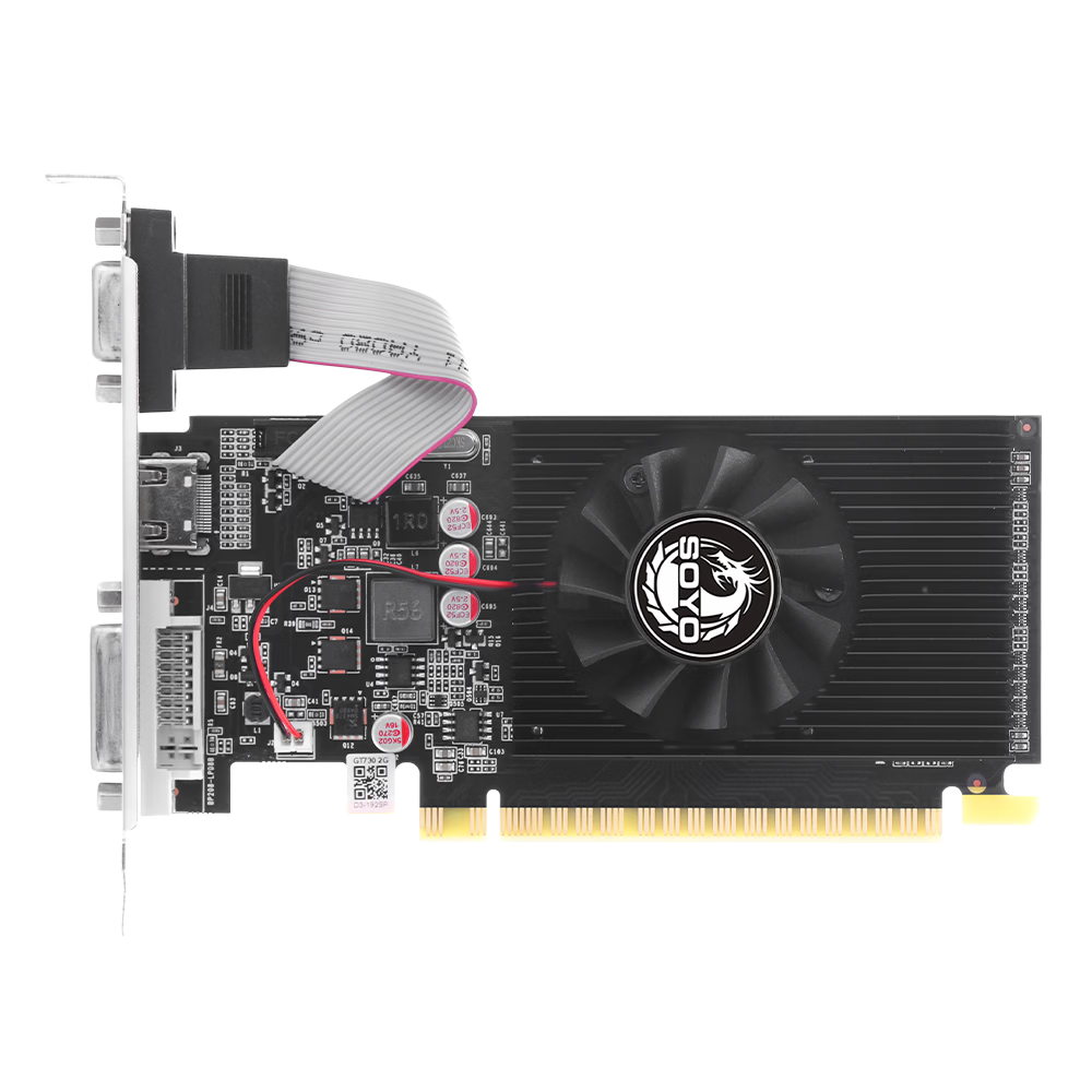 Meijie GT730 Fire Dragon LP 2GD3 64bit Office Gaming Entertainment Professional Upgraded Desktop Dedicated Graphics Card