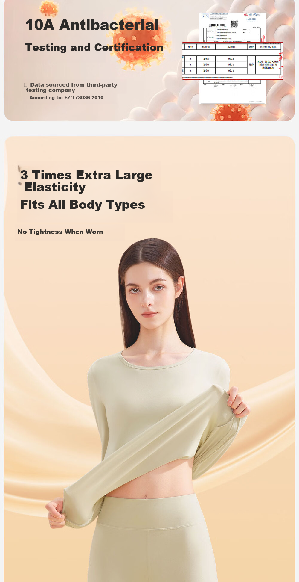 Urban Beauty 95% Cotton Thermal Underwear Women's Autumn High-Waist Set Winter Thin 10A Antibacterial Anti-Mite Anti-Static 5