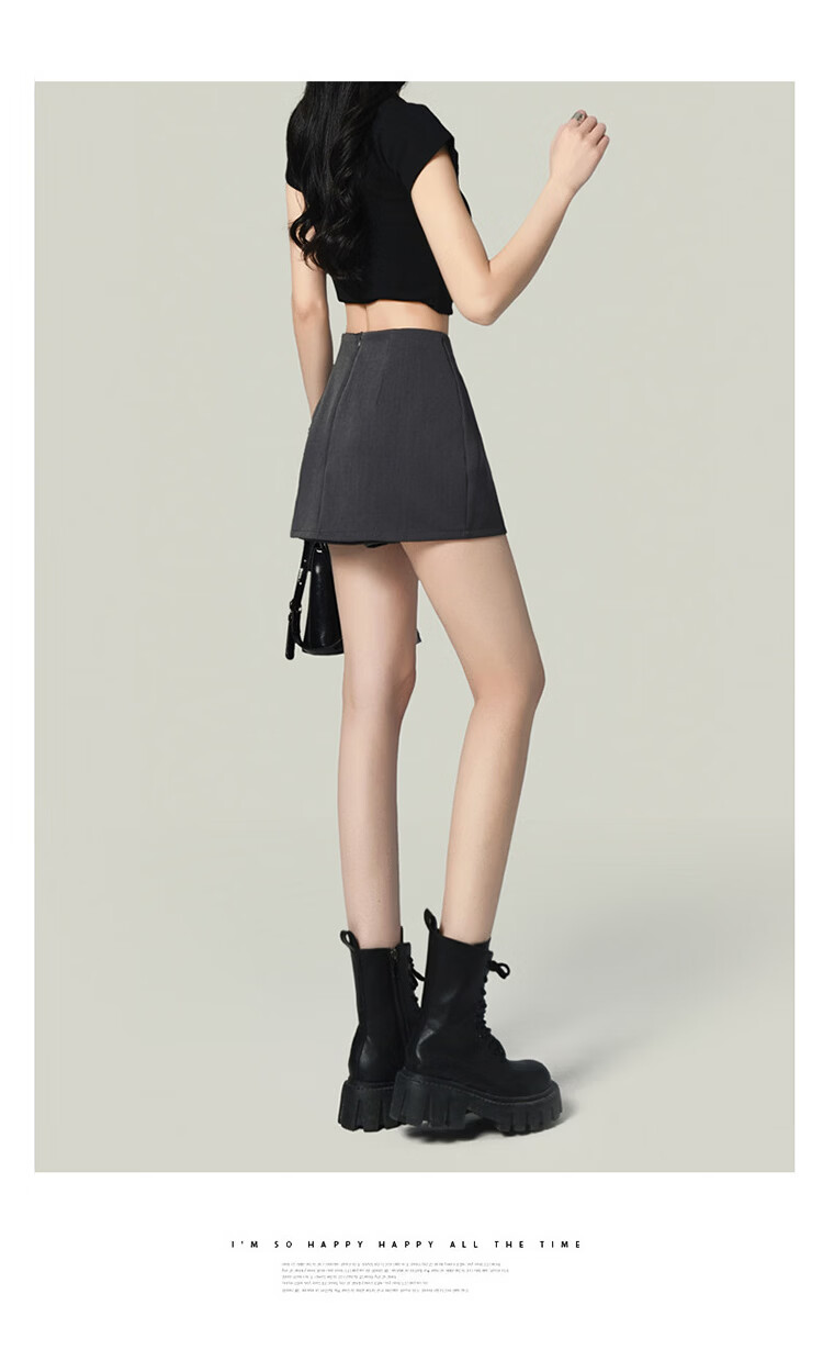 Free Style American A-Line Slit Blazer Skirt for Women 2026 Summer New Retro High Waist Anti-Exposure Bodycon Mini Skirt 15