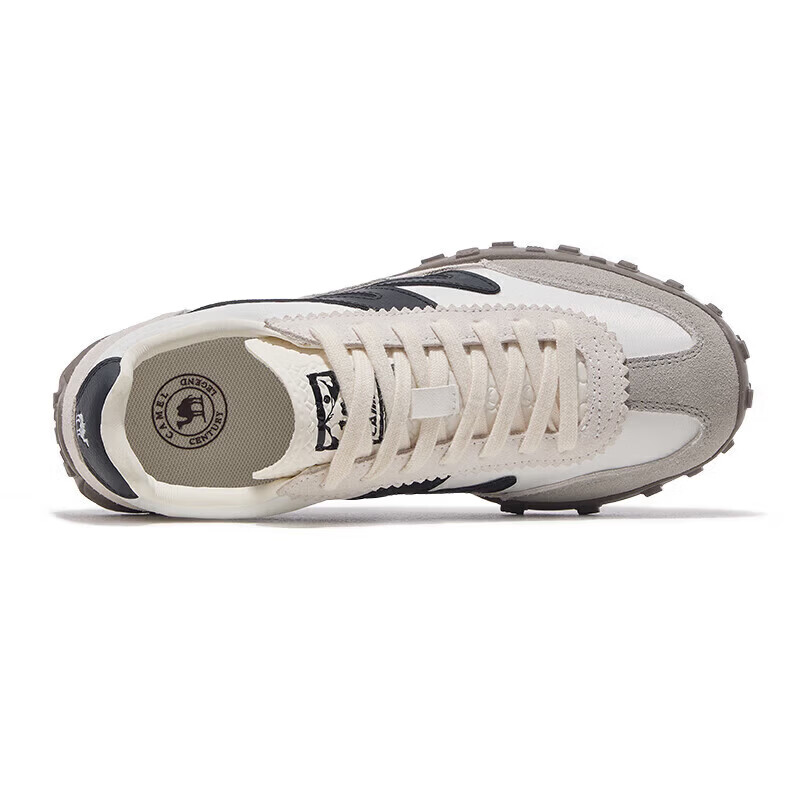 CAMEL Shan Hai Thin Sole Women's Retro Casual Sports Training Shoes X24B09L7606S Ivory White/Black Size 37