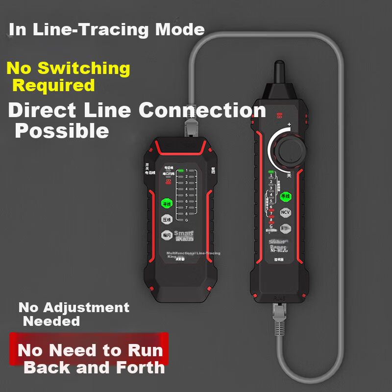 Smart Mouse NF-802G Multifunction Cable Tracker Shielded Noise Network Cable Tester POE Live Line Tracer