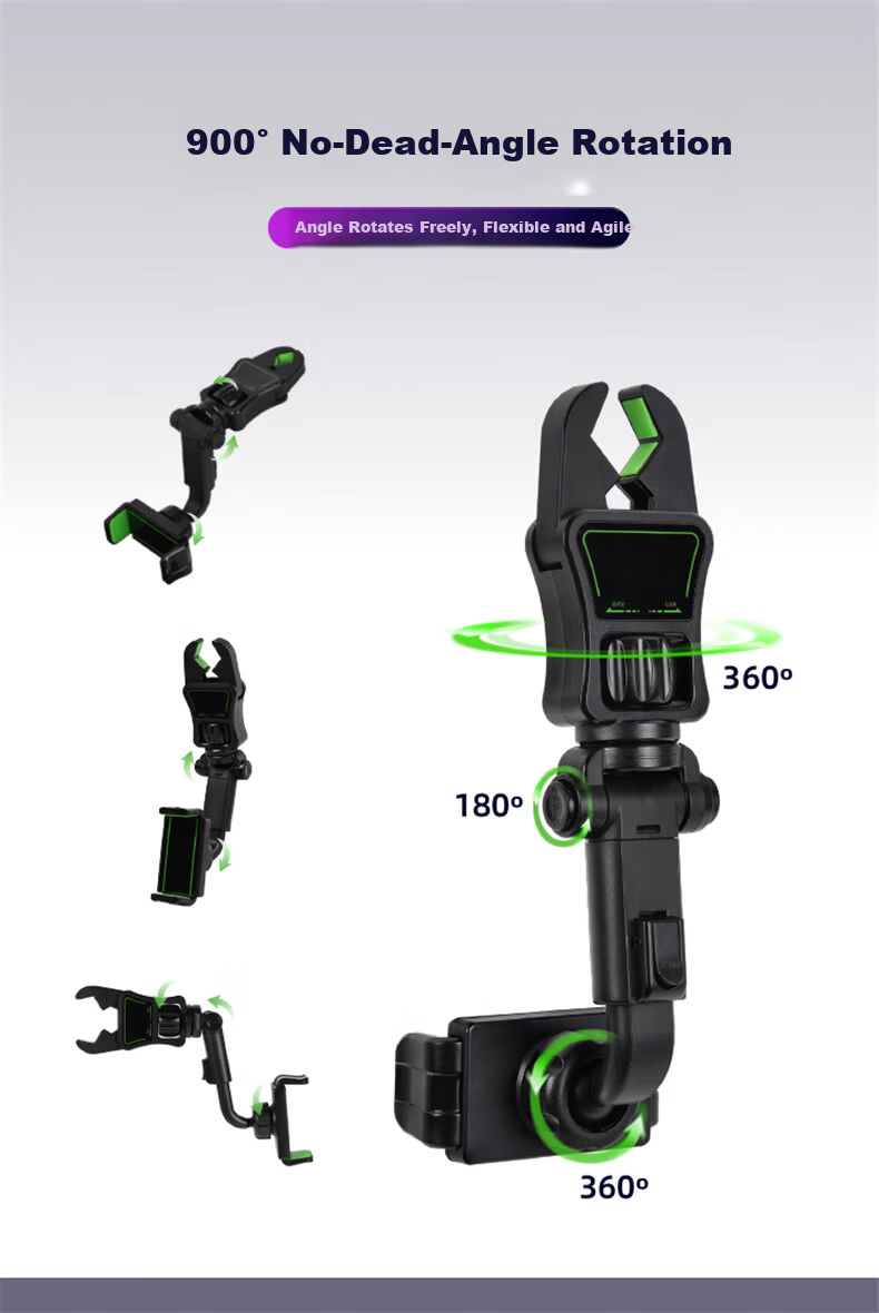 Digalun Car Phone Holder Rearview Mirror Mount Navigation Clip Compatible with Xiaomi Apple Huawei Oppo 3