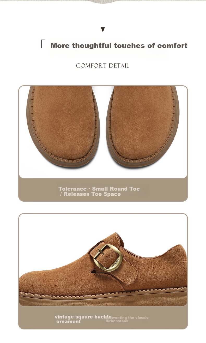 Belle Caramel Mousse Dissolving Sole Birkenstock Women's 26 Spring Summer Thick Sole Casual Shoes JD032AM6 Brown Size 37 7