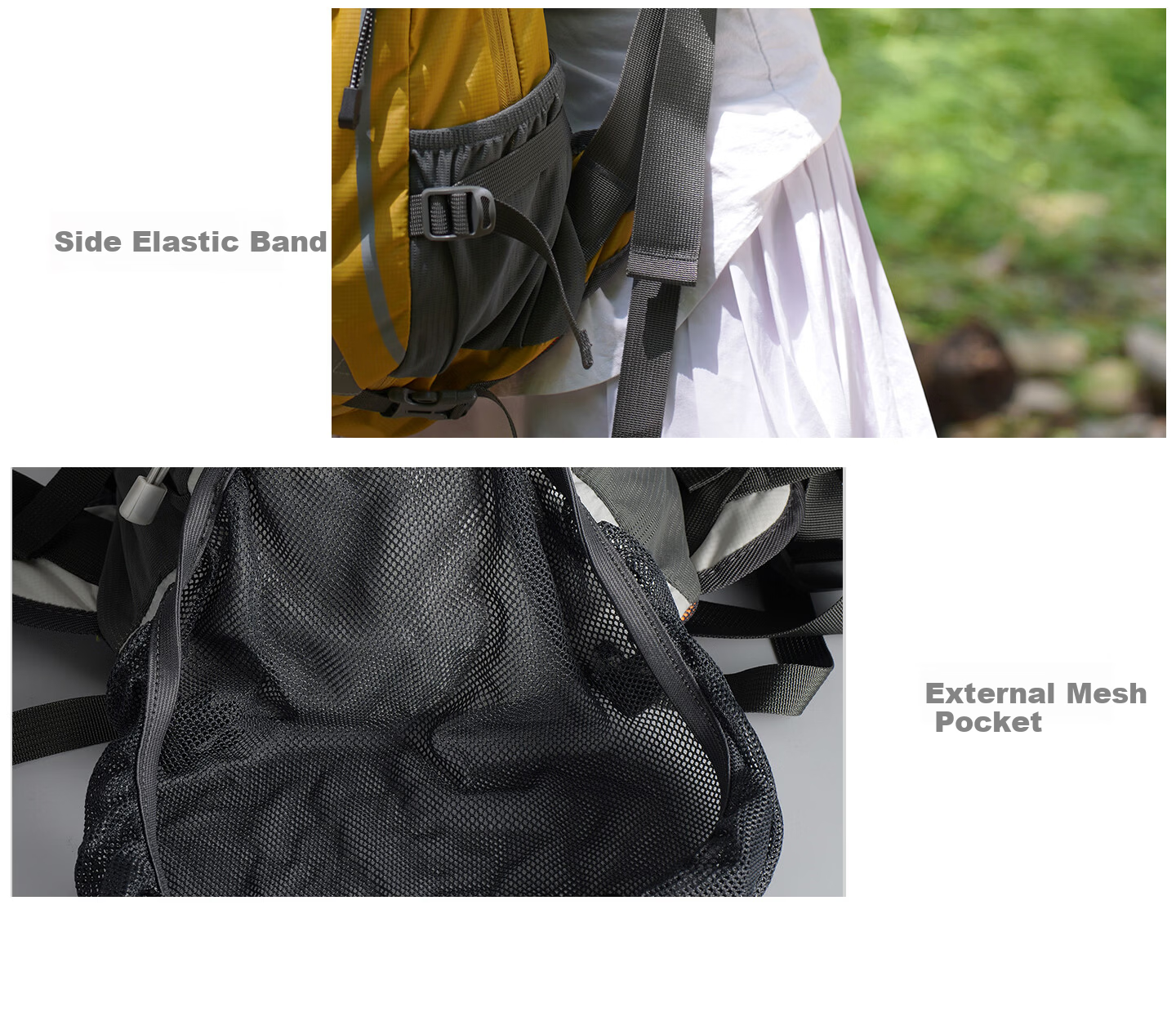 Saipu Outdoor Hiking Backpack Lightweight Waterproof Professional 28L Double Shoulder Bag for Men and Women - Classic Black 34