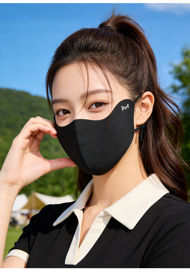 Miiow Women's Sunscreen Mask Summer UV Protection 3D Stereo High-Value New 2026 Mountaineering Cycling Ice Silk Sunshade Face Mask 19