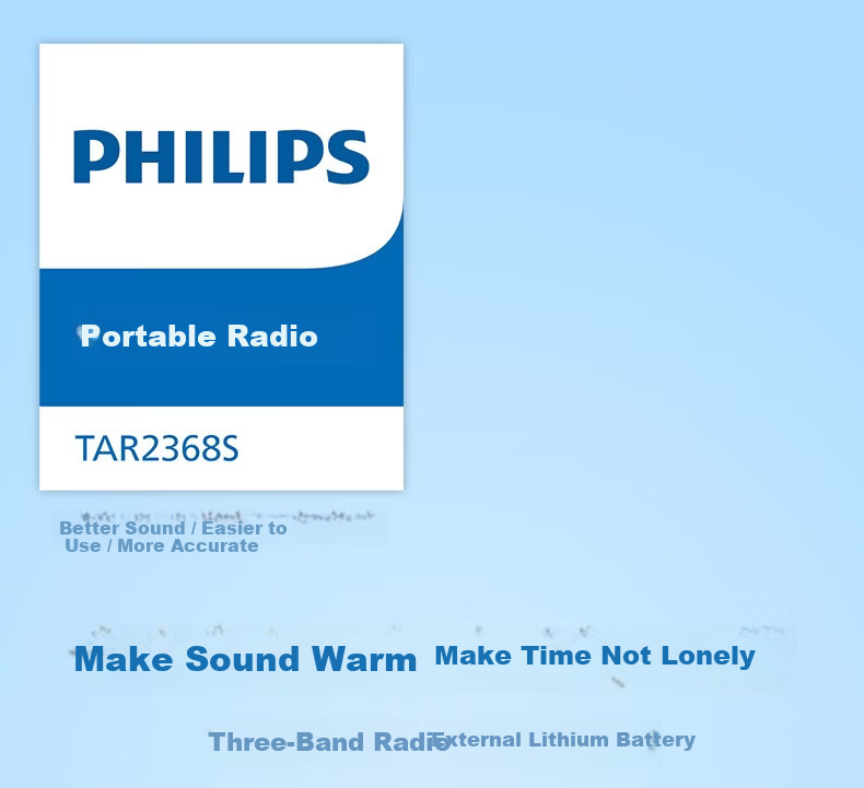 PHILIPS TAR2368S Full Band Radio Pointer Rechargeable Lithium Battery Portable FM Semiconductor Vintage Desktop Broadcast Elderly Portable Speaker 1
