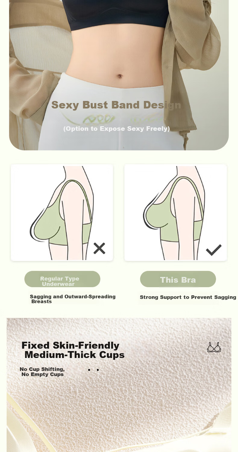 Herbal Essence Satin Lightweight Luxury Sexy Wireless Soft Support Seamless Bra Women's Spring 2026 New Arrival 6