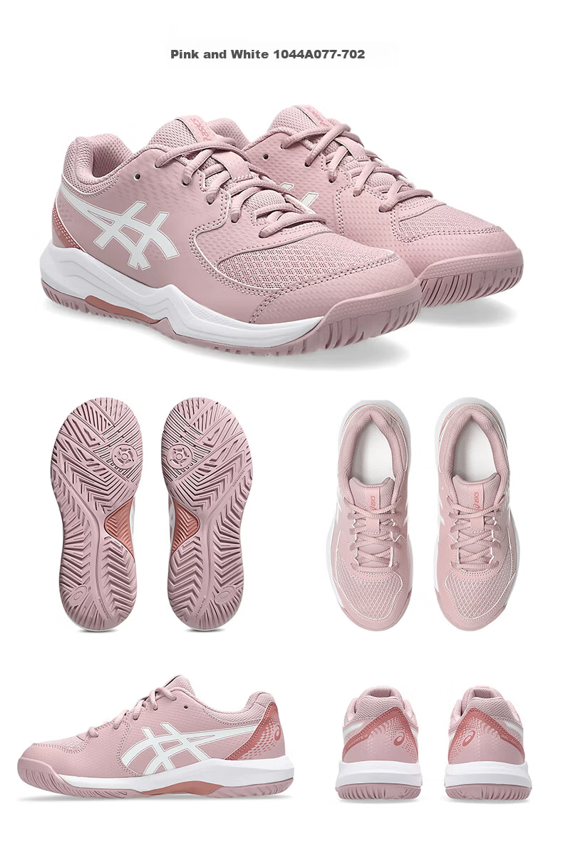 ASICS GEL-DEDICATE 8 Kids Youth Tennis Shoes Unisex Cushioning 1044A077-702 Size 33.5 6