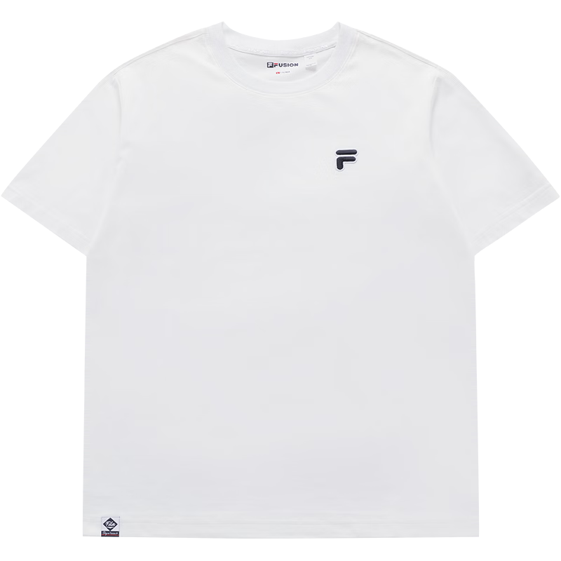 FILA FUSION Fashion Casual Couple's Knit Short Sleeve Summer Cotton T-Shirt