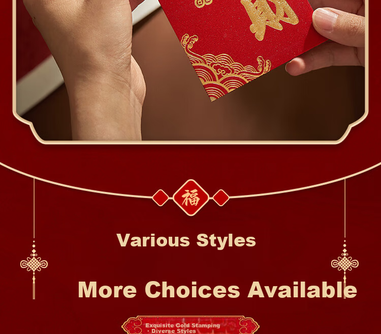 Oliwen Red Envelopes Wedding Year of the Horse Spring Festival New Year Creative Red Packets Lucky Money Birthday Thousand Yuan High-End Matte Red Envelope Bags Chinese Style Forbidden City Bamboo Red 10