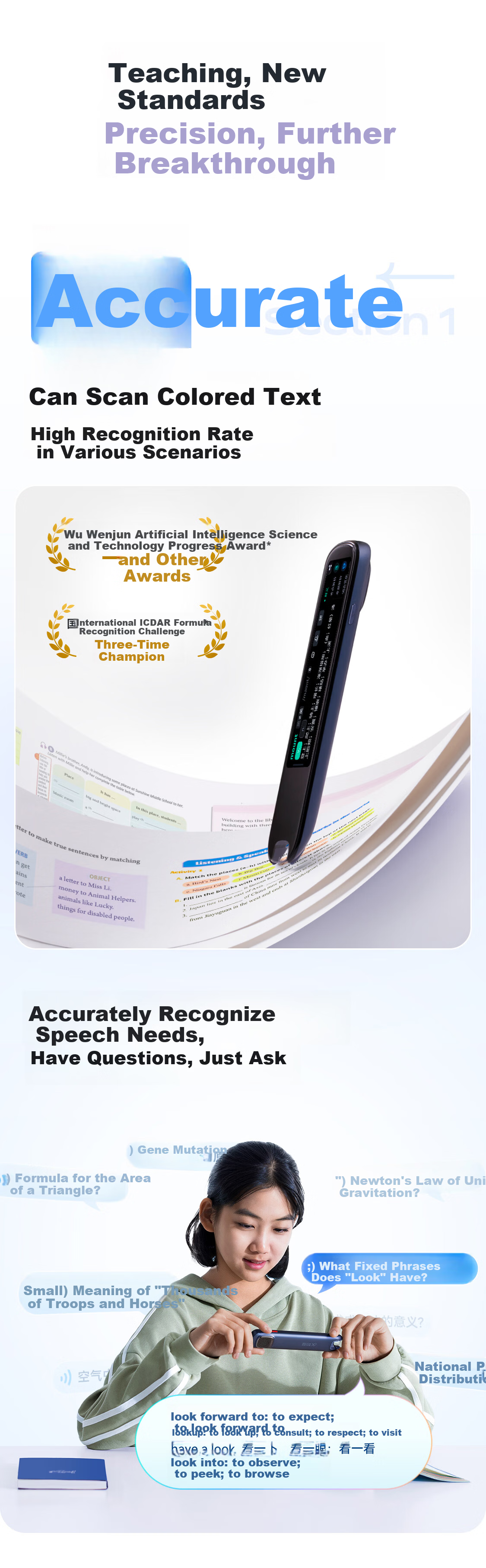 IFLYTEK AI Dictionary Pen X9 Pro【New Release】English Learning Tool Word Reading and Translation Pen Portable All-Subject Learning Device for Elementary, Middle, and High School Students 4