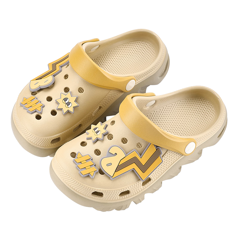 BALABALA Kids Summer EVA Clogs Boys Girls Closed-Toe Outdoor Sports Soft Sole Beach Shoes for Children