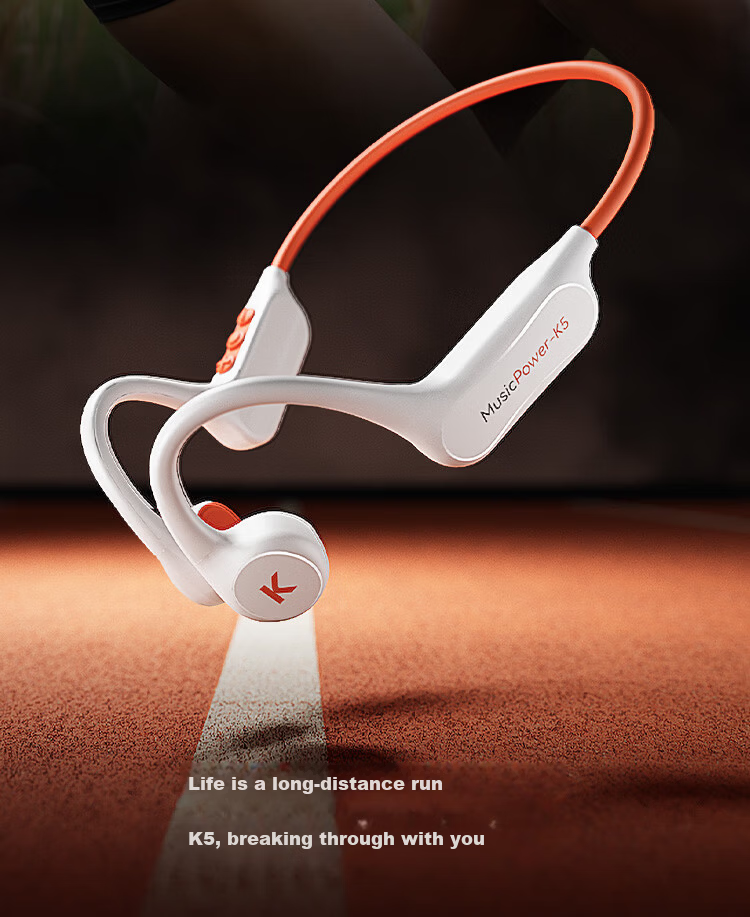 KUGOU K5 6.0 Bone Conduction Bluetooth Earphones 12-Hour Long Battery Life 16-Level Volume Waterproof Sweatproof Sports Running Cycling Earhooks Unisex 3