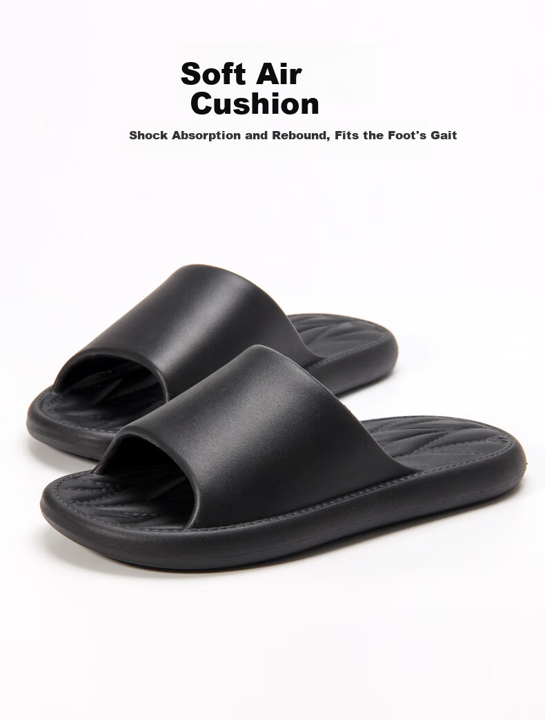 GUOLUOFEI Men's Summer Indoor Home Non-Slip Bathroom Shower Couple Slippers Women's Outdoor Gray Size 42-43 3