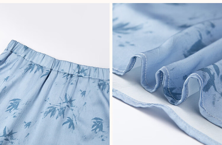 Demana [Guofeng Ice Silk Set] Spring Summer Elegant New Chinese Style Sleeveless Top Printed A-line Skirt Women's Two-piece Set 13