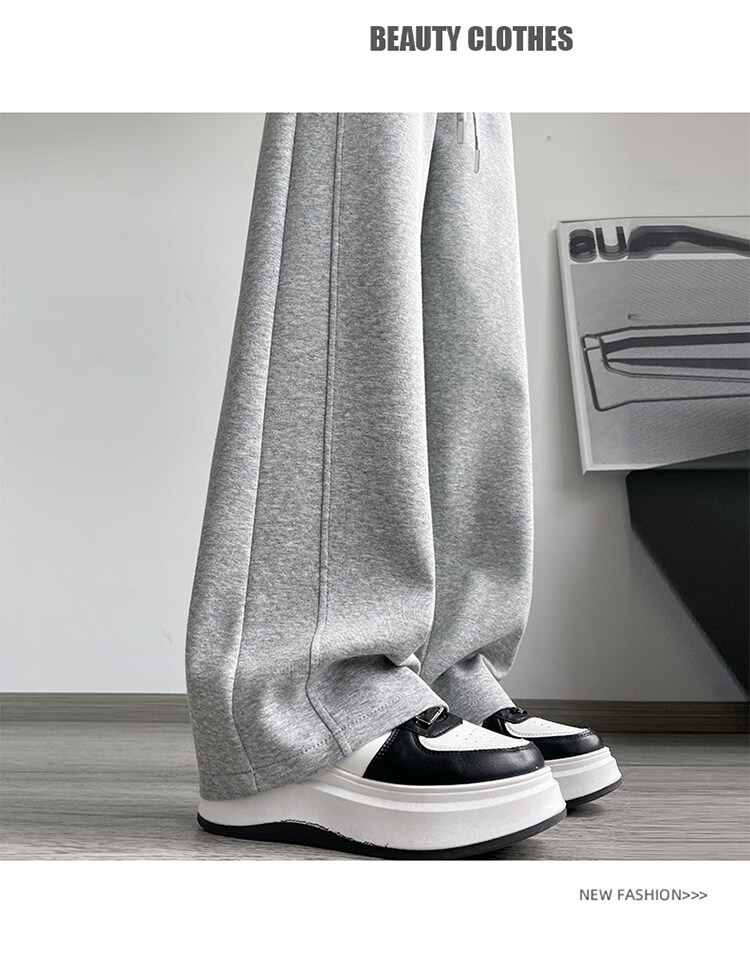 Modal Pants for Women 2026 Spring Summer New High Waist Slimming Loose Draped Banana Sweatpants Straight Wide Leg Casual Trousers 11
