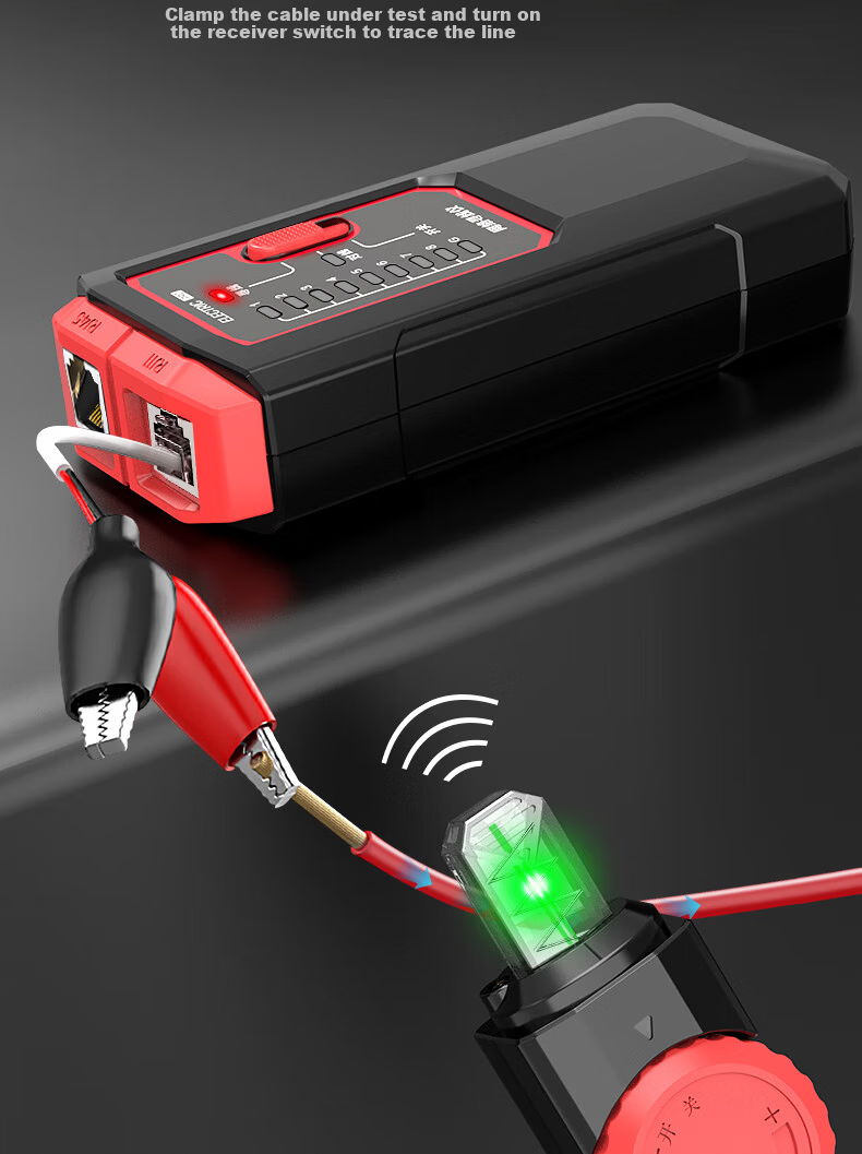Deli Multifunctional Network Cable Tester Telephone Line Tracker Network Line Tracing Instrument 7