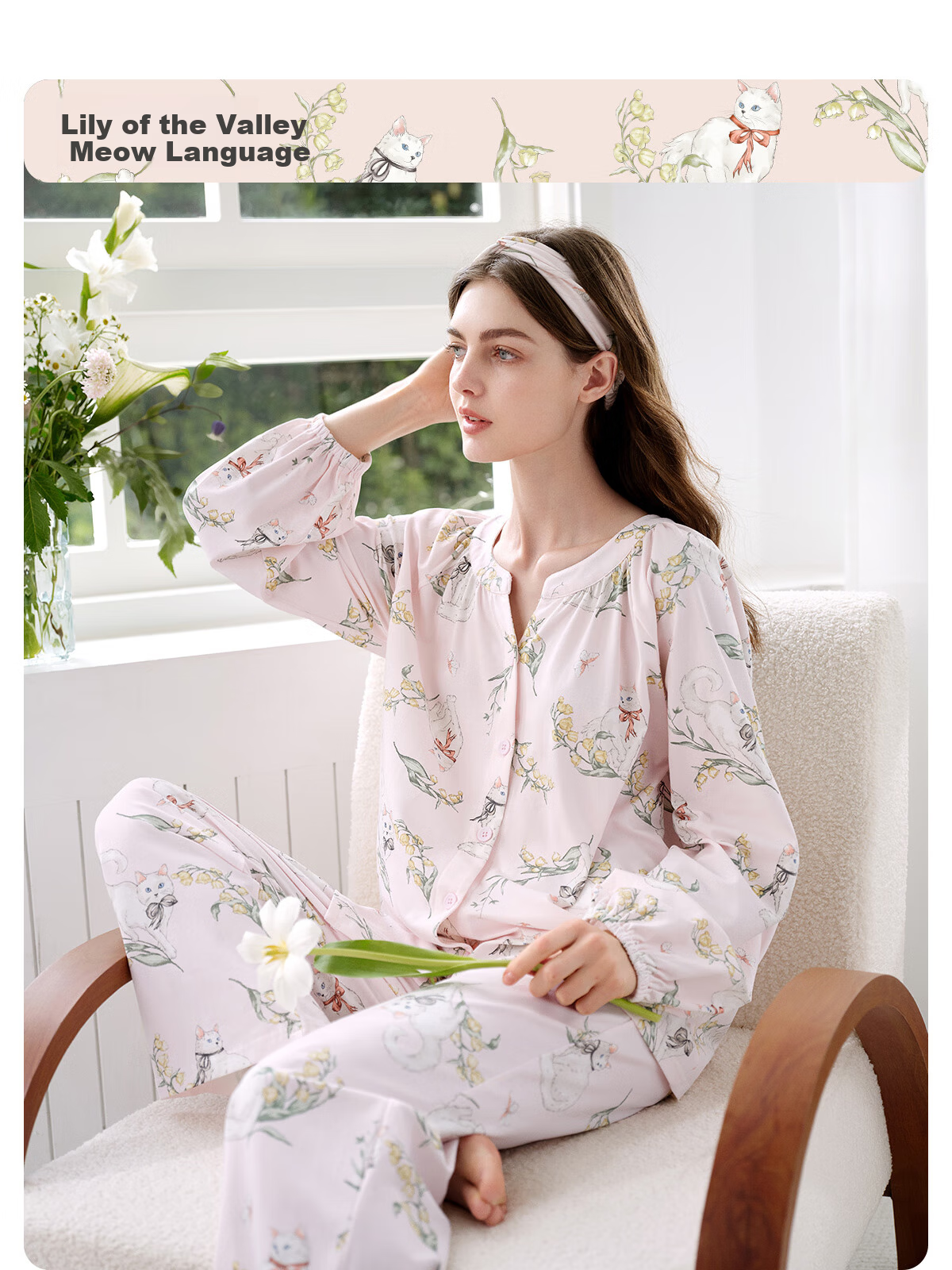 JOYNCLEON Maternity Postpartum Nursing Pajamas Spring Summer Cotton Antibacterial XL JYZ178915 14