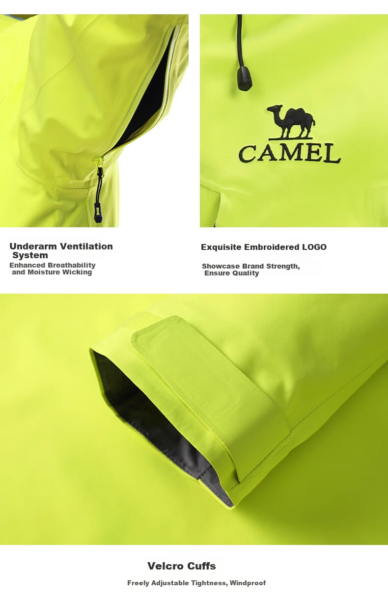 CAMEL [King Armor] Linyue Softshell Jacket Spring Summer New Professional Hard Shell Euro-Tech Windbreaker S 28