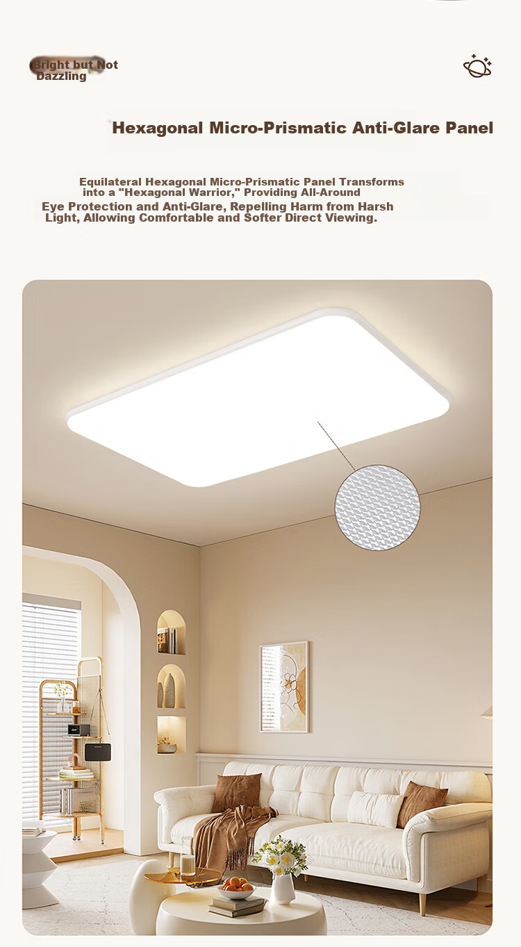 NVC Ceiling Light Living Room Main Light Full Spectrum Eye Protection Bedroom Ceiling Lamp Future Light White Snow PRO with Installation 6