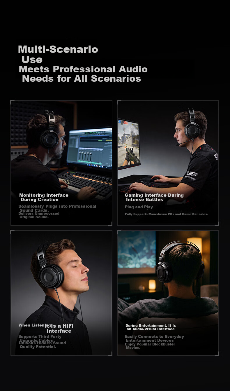 KINYO Gaming Headset Wired Over-Ear HIFI High-Quality FPS Delta Sound Positioning for PC Laptop Z5 20