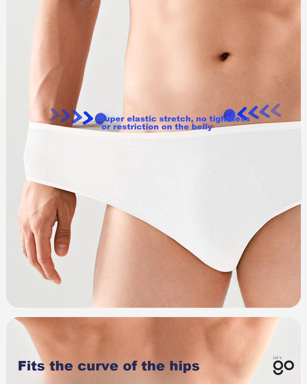 Freego Milk Fiber Disposable Men's Boxer Underwear Large Size Sterile Wash-Free Travel Business Mixed Color 6-Pack L Size 9