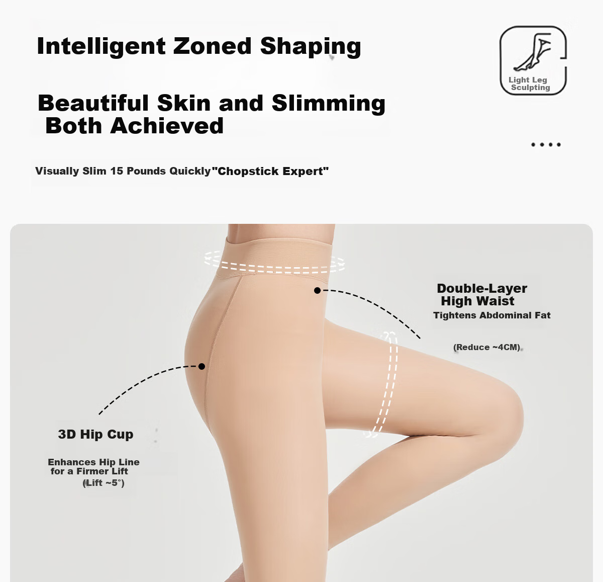 Sanduo Cotton Nine-Point Bare-Leg Magic Autumn Leggings Tights Women Skin Color Natural Color Thickened Fleece-lined Stockings 25