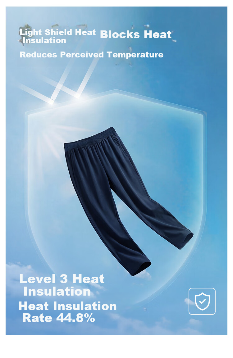 JD Jingzao Spring Summer Men's Cool Quick-Dry Sun Protection Casual Pants High Elasticity Work Pants Outdoor Hiking Sports Pants Navy Blue M 10