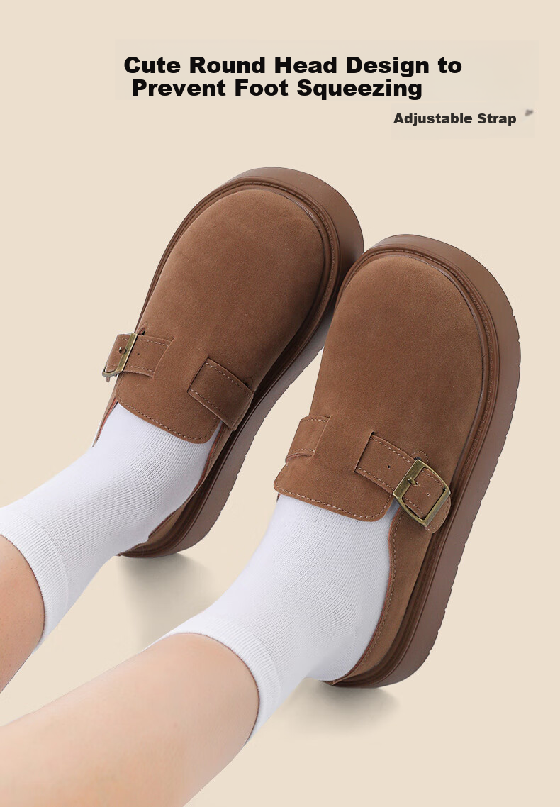 FOOTOPPO Women's Birkenstock Style Thick Sole Summer Open Toe Platform Slip-On Sandals Casual Summer Shoes 8