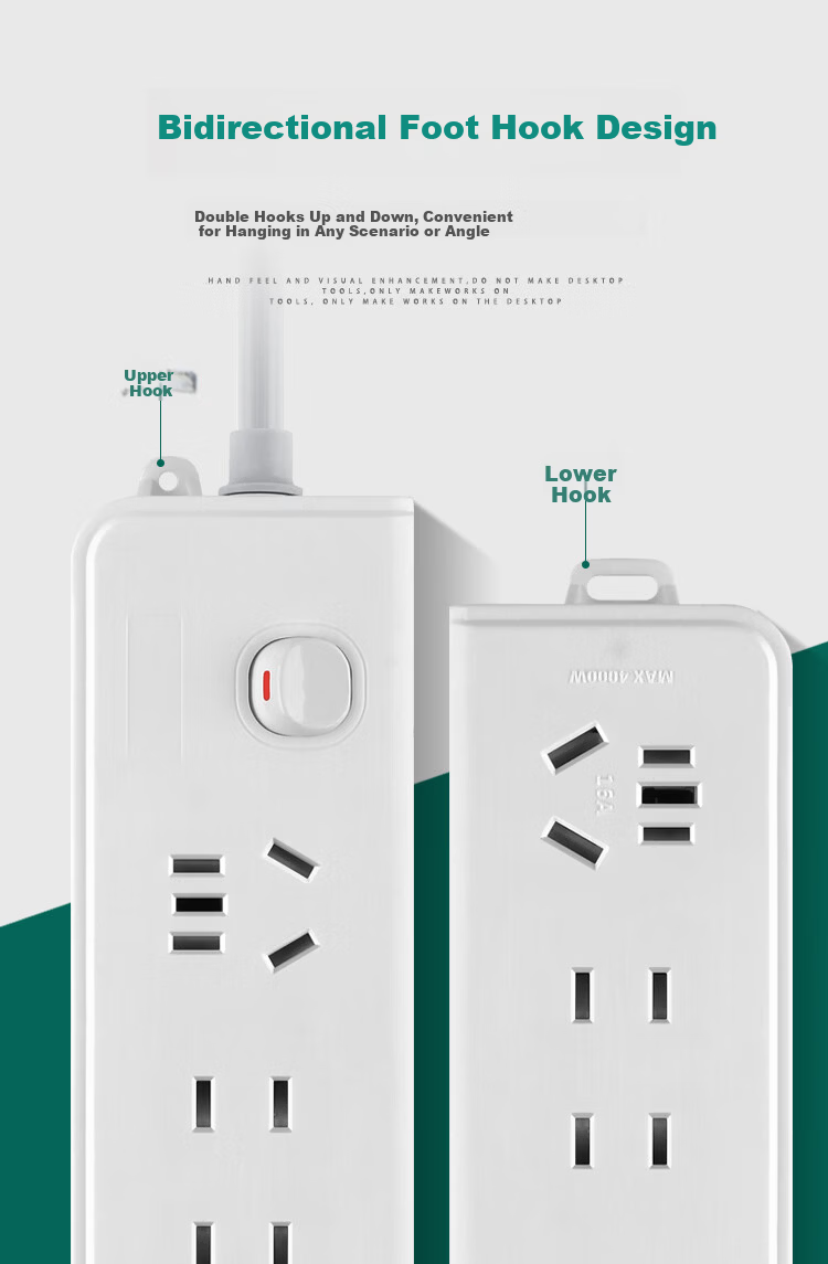 Sushiermo [10A to 16A High Power] 4kW Master Control Power Strip 3 Outlets 1.8m Cable for Air Conditioner/Water Heater/Electric Heater High Power Safe Electricity Use 14