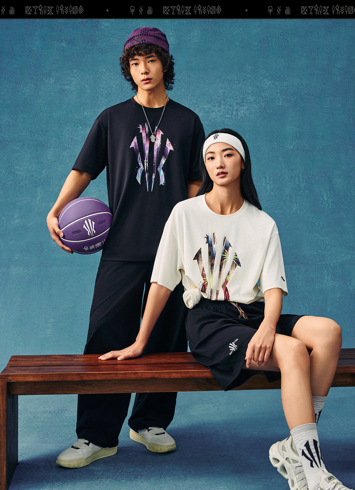 Anta Kyrie Irving Series | Trendy American Style Ice Silk Short Sleeve Unisex Summer Breathable Loose Casual T-Shirt 6