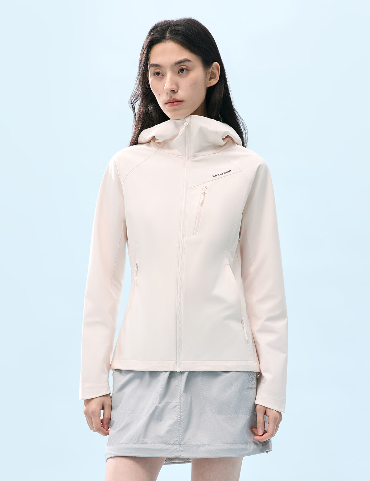 Xiongmao Liu Yifei Same Style [Wanye Soft] Hooded Soft Shell Jacket, Water-Repellent, Windproof, Slim-Fit Coat for Women 1176 31