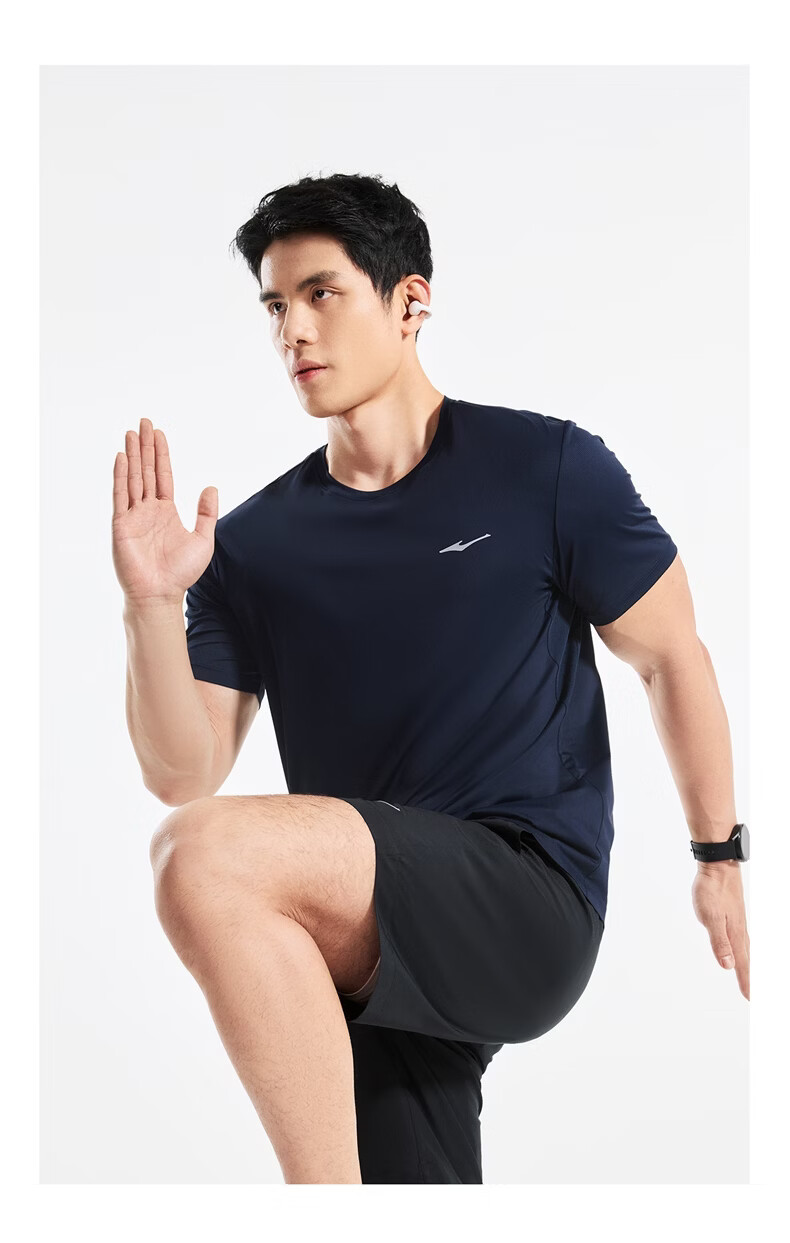 ERKE Summer New Sports Set Short Sleeve and Shorts (2 Pieces) Ice Cool Quick-Dry Moisture-Wicking Outdoor Casual Wear 12
